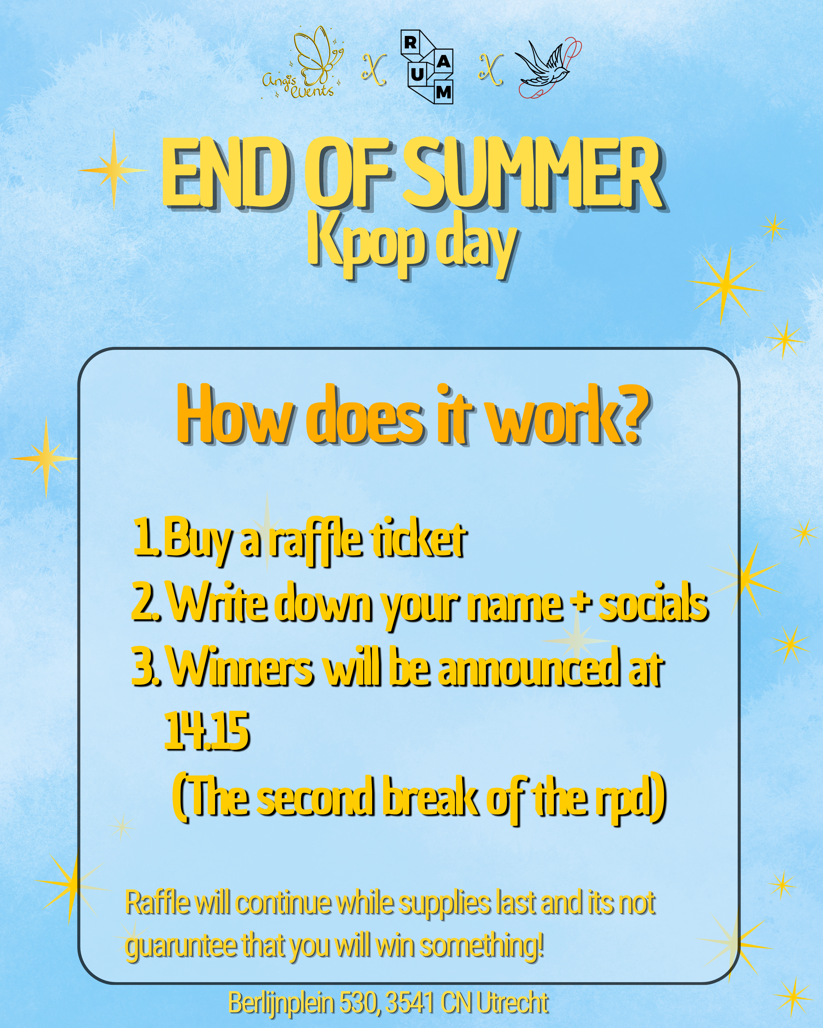 End of summer kpop day raffle tickets